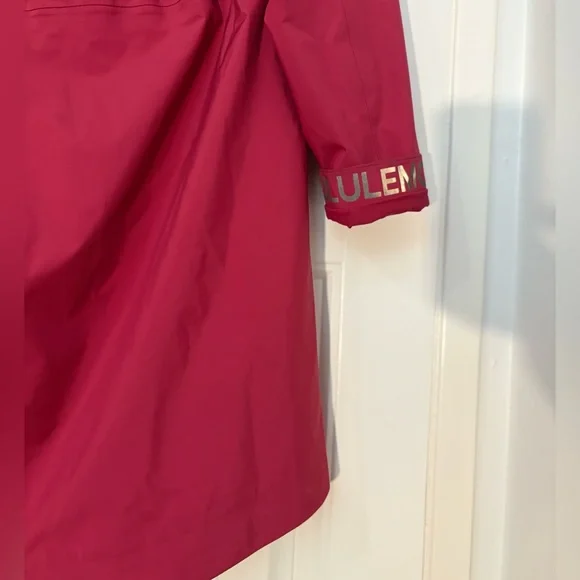 Lululemon Rain Rebel Jacket•Waterproof Long Coat•Pomegranate•FLAWLESS•Sz 10 - Picture 8 of 16